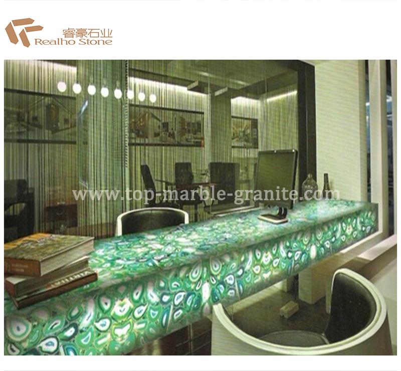 Green Agate bar top Green Agate bar top