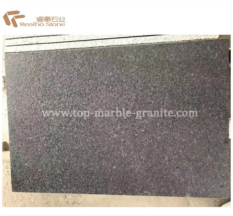 flamed china black granite basalt tiles
