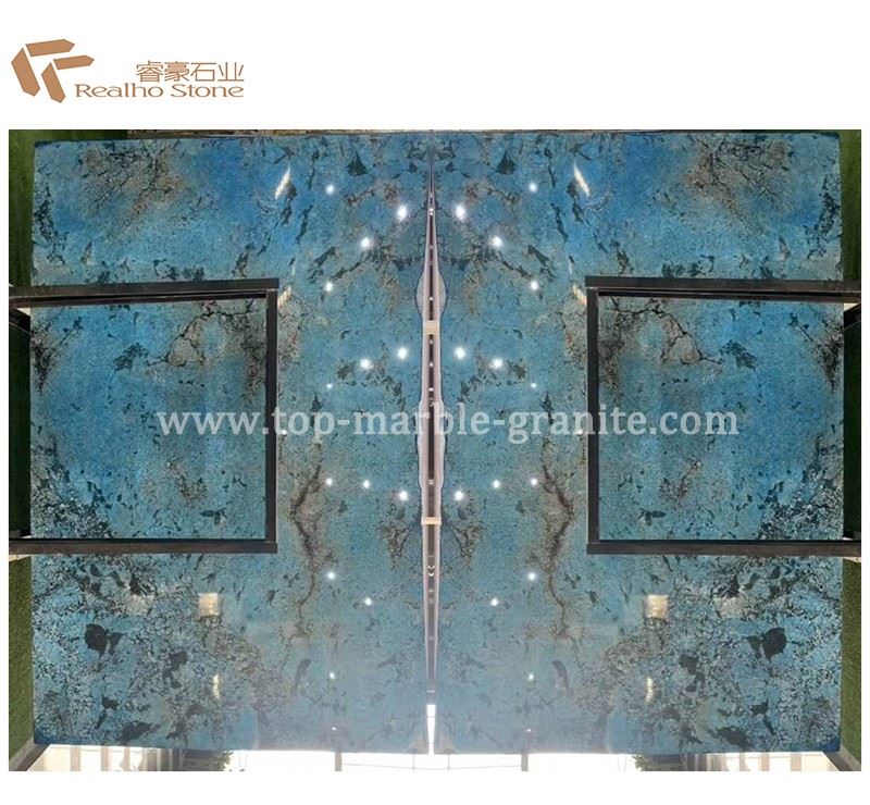 Blue granite slab