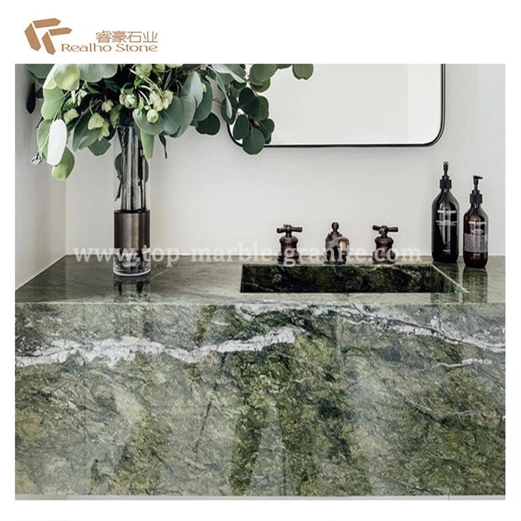 green marble countertops