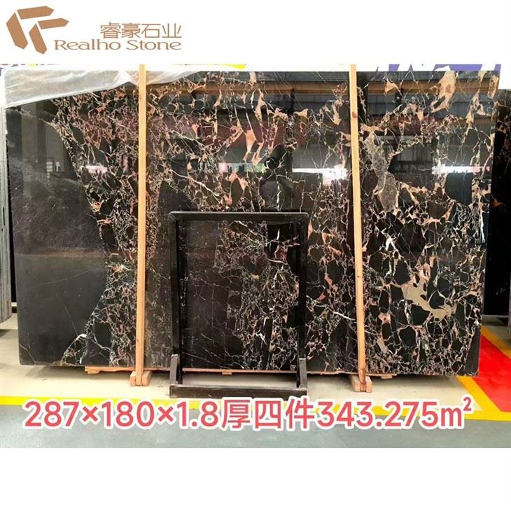 Portopo Marble---Black Marble Slab For Countertop Island Top Floor Tile Wall Cladding manufacturers