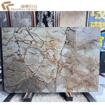 Luxus Brasilien Naturstein Impression Rom Blau Quarzit Platte Innenwand Bodenfliese