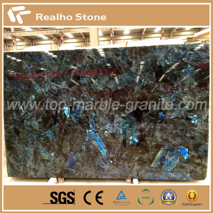 A Grade Green Labradorite Blue Granite Slab For Countertops And Walls