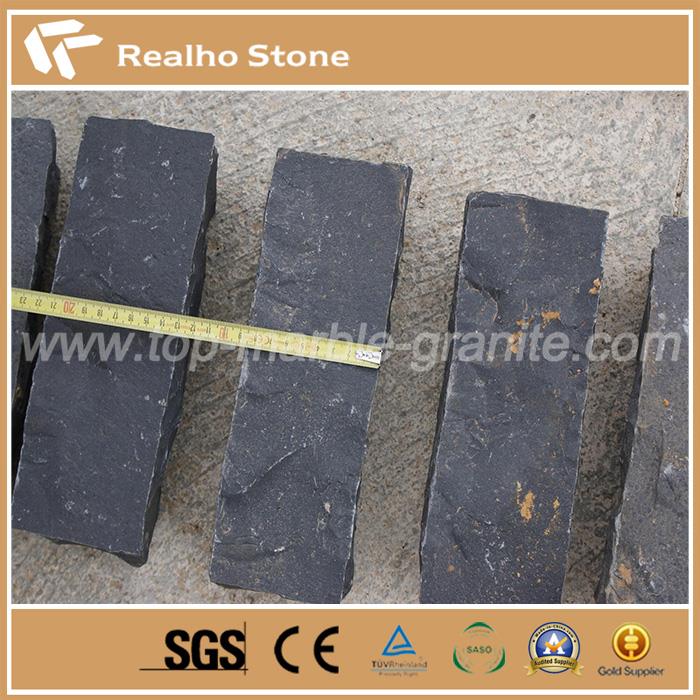 Natürliche geteilte Fläche Zhangpu Black Granite Garden Pflastersteinblöcke