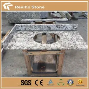 Beste Qualität Prefab Brasilien Bianco Antico / Aran Weiß Granit Badezimmer Arbeitsplatten
