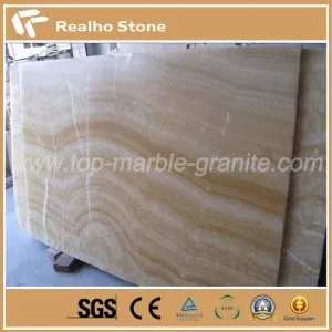 Honig gelb transparent Onyx Fliesen mit Licht