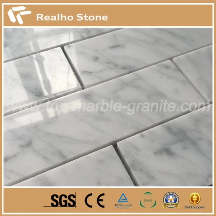 Carrara White Brick Marble Stone Mosaics