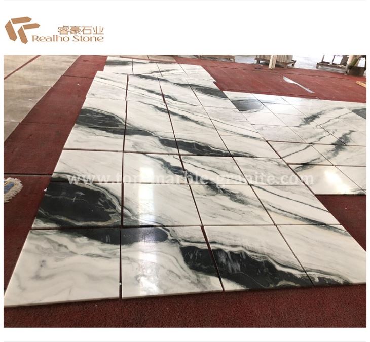 Lay Out Panda White Marble Floor Tiles
