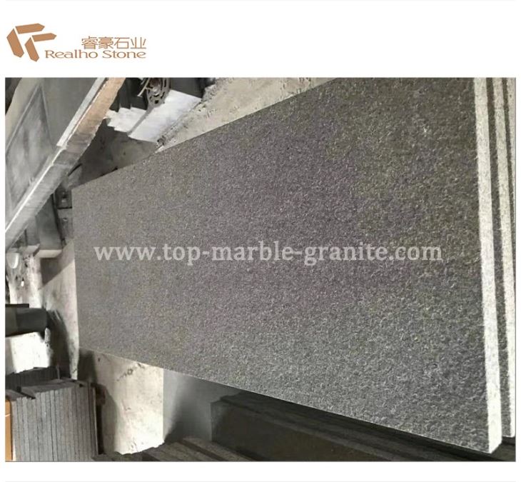 Flamed China Black Basalt Granite Tiles