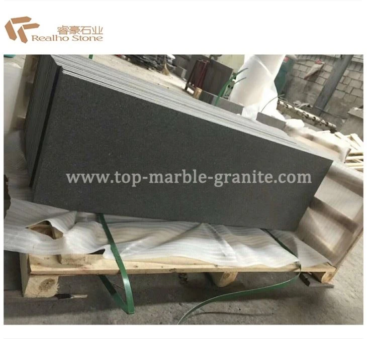 Flamed China Black Basalt Granite Tiles