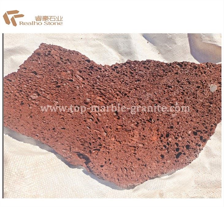 red lava stone tile