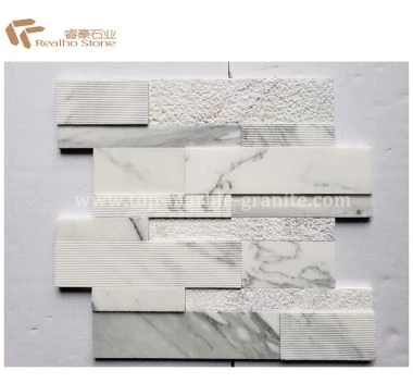 3d Holz Quadrat Backsplash Mosaik Fliesen
