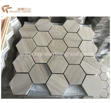 Hexagon Mosaic Tile Kitchen Backsplash