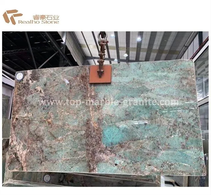 green granite slab