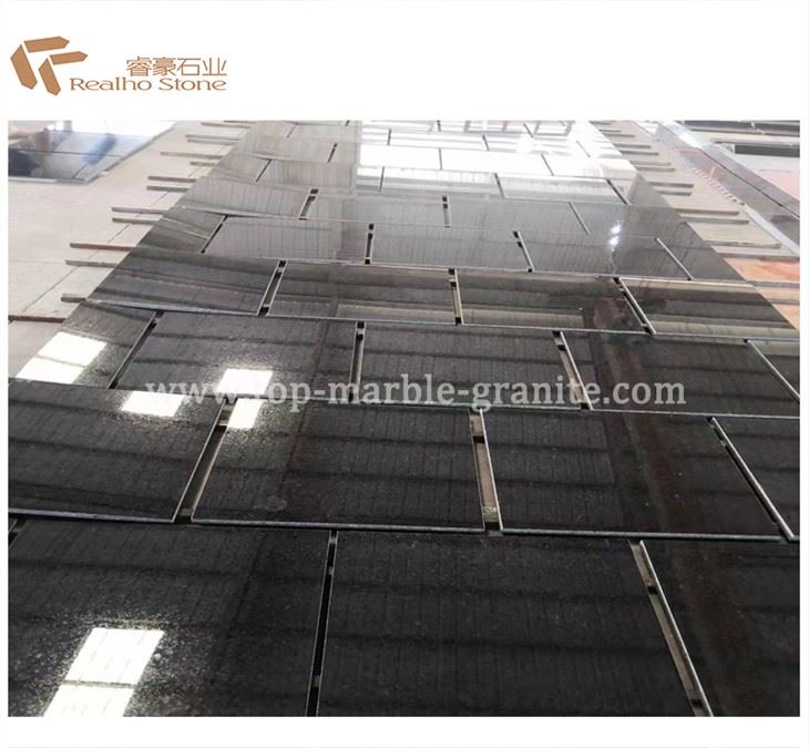 Abgeschliffene absolute schwarze Granitfliese