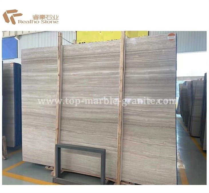 Wooden white marble
