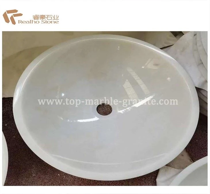WHite onyx basin