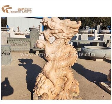 Marmor-Drachen-Statuen im neuen Design im chinesischen Stil