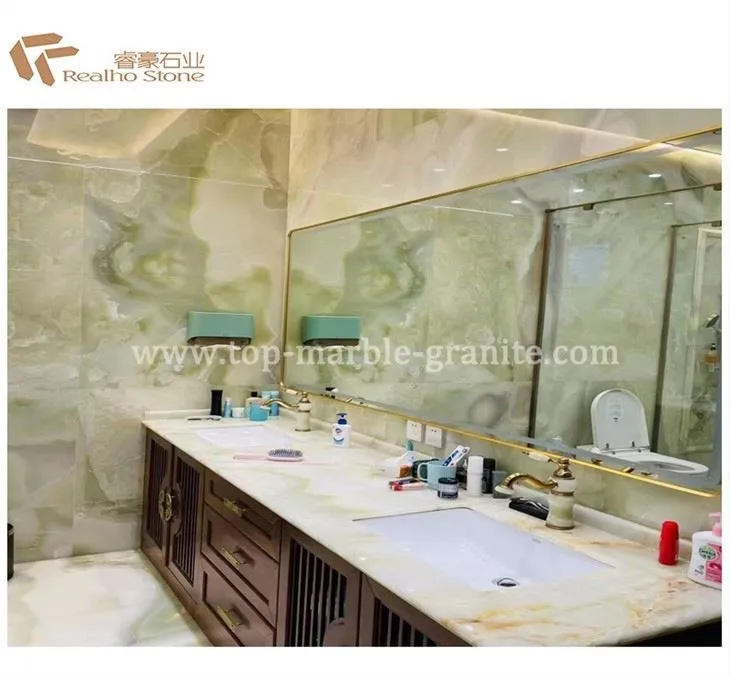 green onyx floor tiles