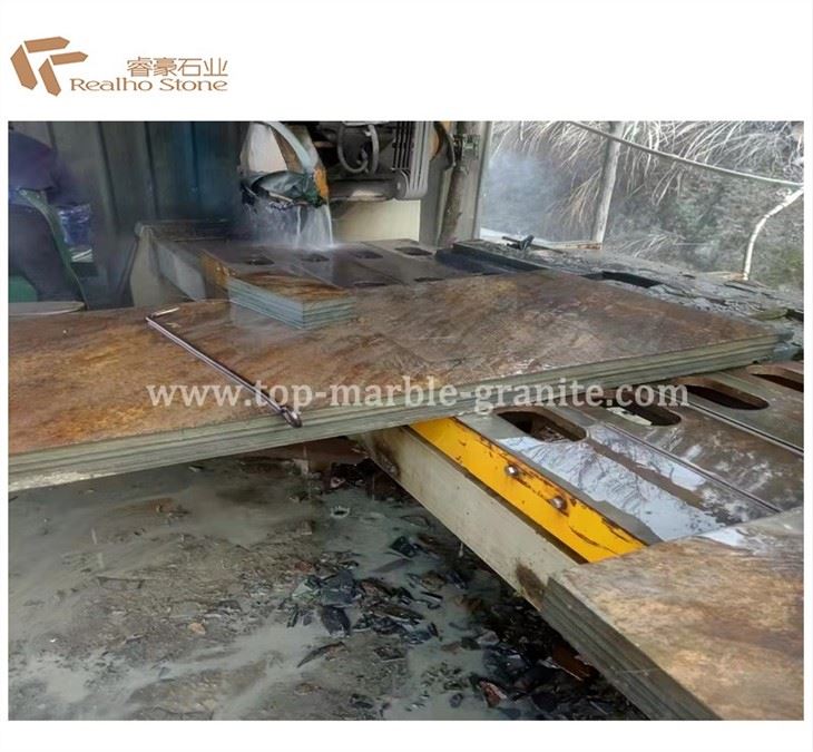 rusty slate slabs