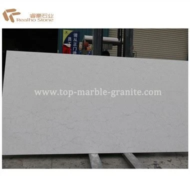 Künstliche Quarzstein-Carrara-Weißplatten für Küchen-Badezimmer-Arbeitsplatte