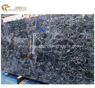 Hergestellte luxuriöse Arbeitsplatten aus blauem Granit